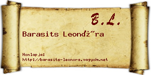 Barasits Leonóra névjegykártya